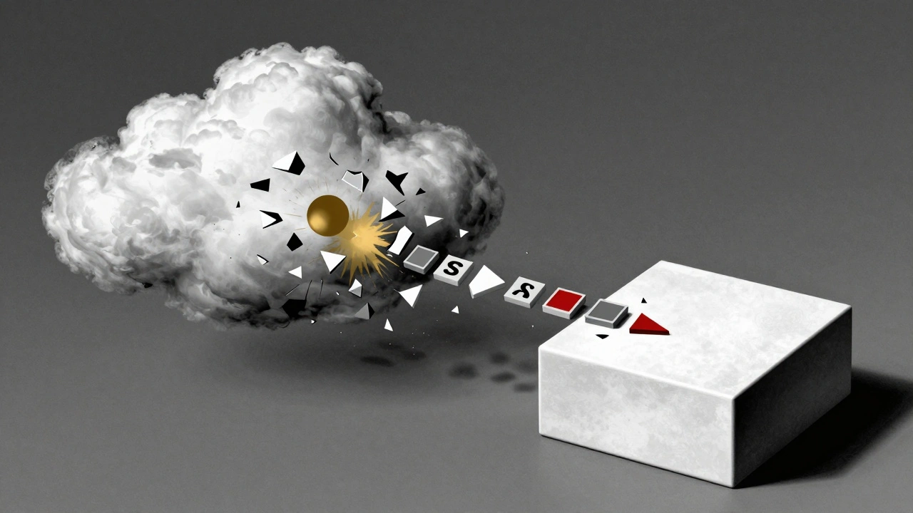 Shattered cloud instance reassembling on stable resource with checkpoint tiles.