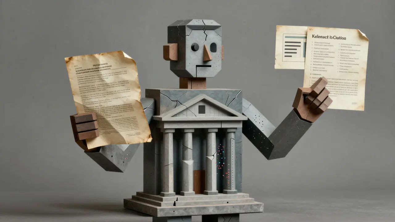 A human-shaped model with outdated and new regulatory elements in conflicting cubist blocks.