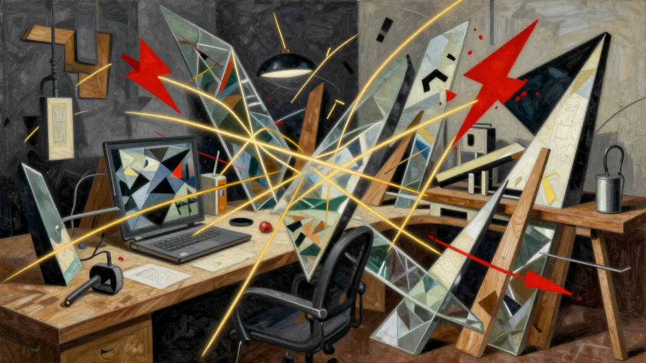 Geometric illustration of fast development workflow