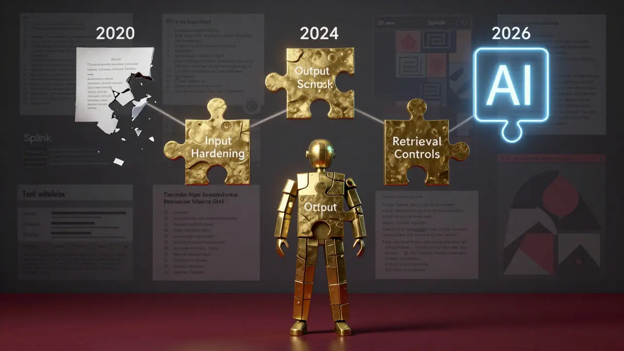 Specialist composed of security controls with timeline shards in abstract form.