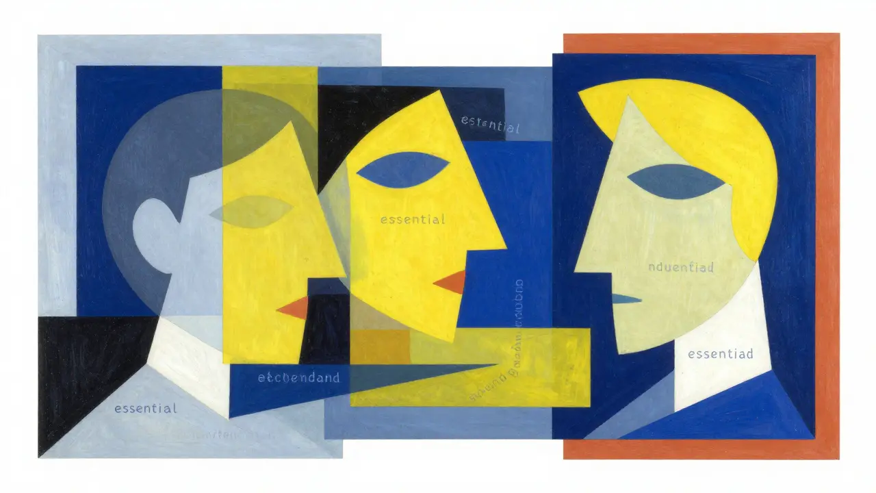 Synthetic Cubist collage of active and pruned neural network components