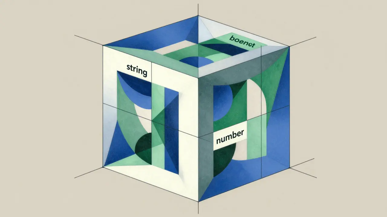 Cubist illustration of a rigid geometric structure symbolizing strict JSON schema.