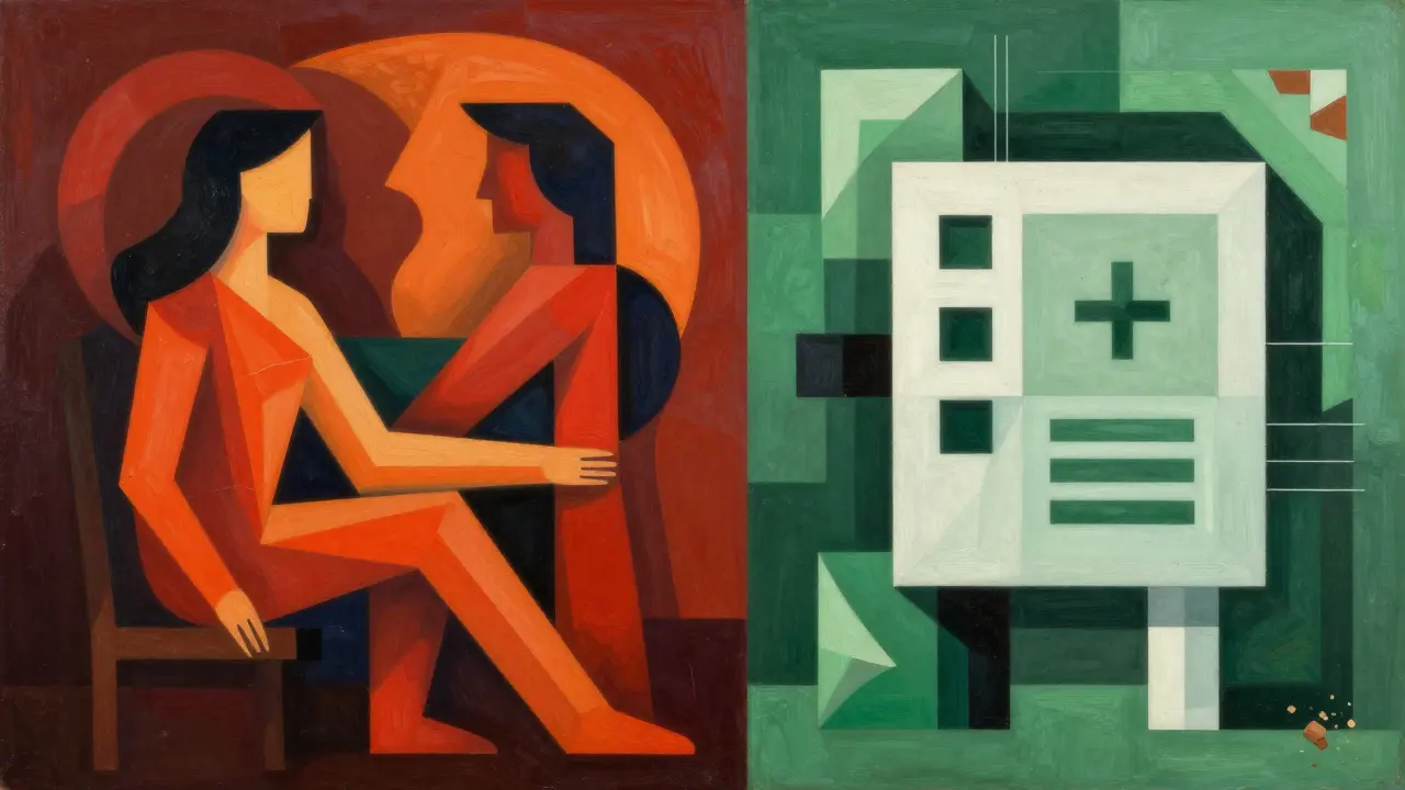 Geometric cubist depiction of varying industry AI adoption rates