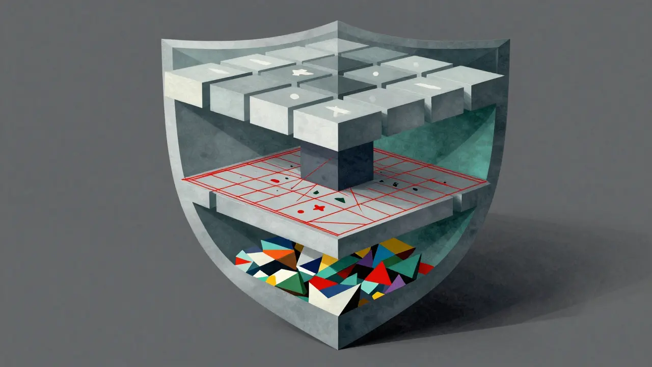 Cubist diagram of PHI sanitization layers