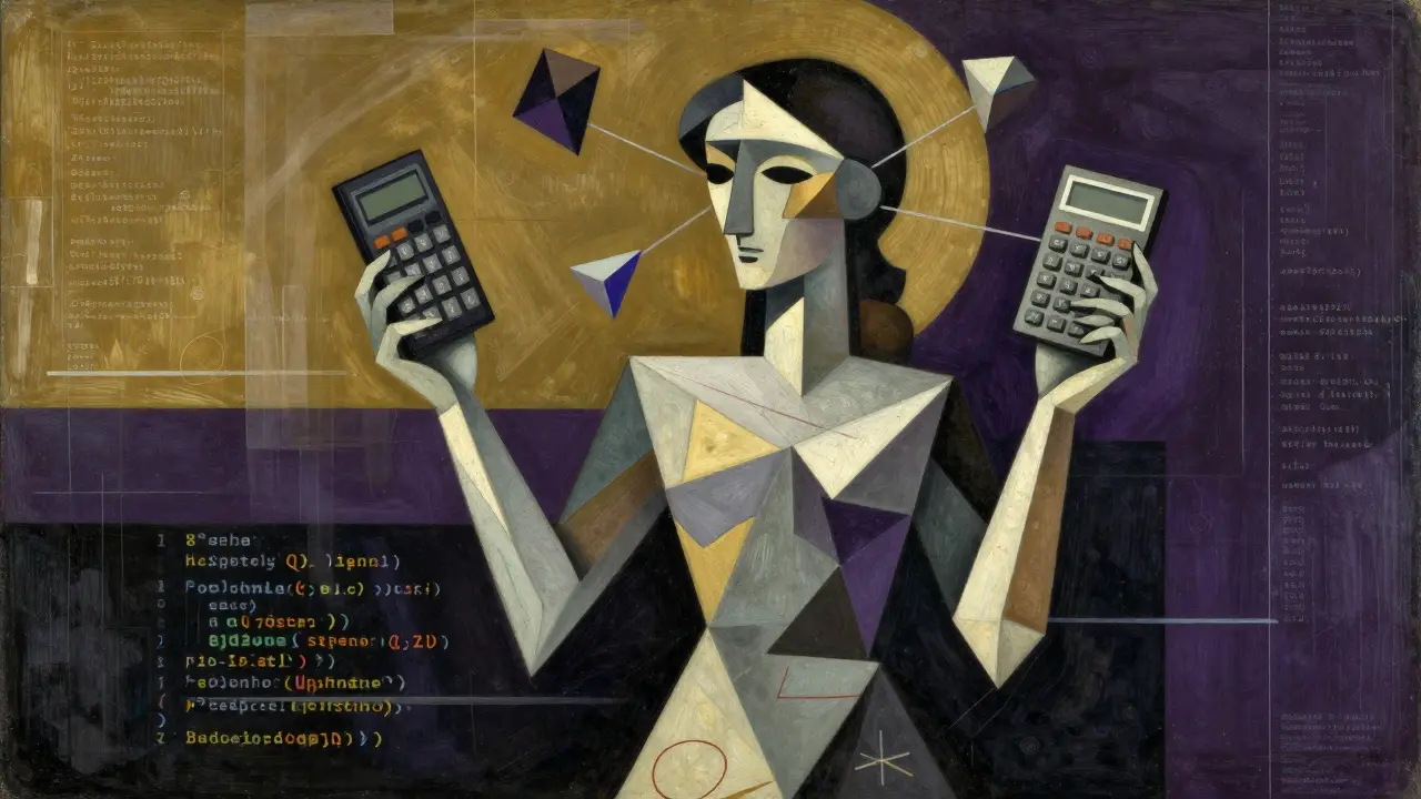 Cubist illustration of an AI agent integrating tools for precise planning.