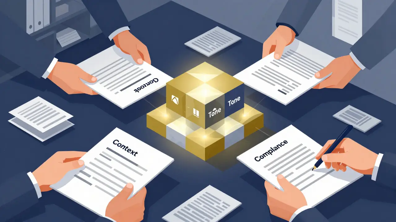 Cubist illustration of transforming messy enterprise documents into structured benchmark data.