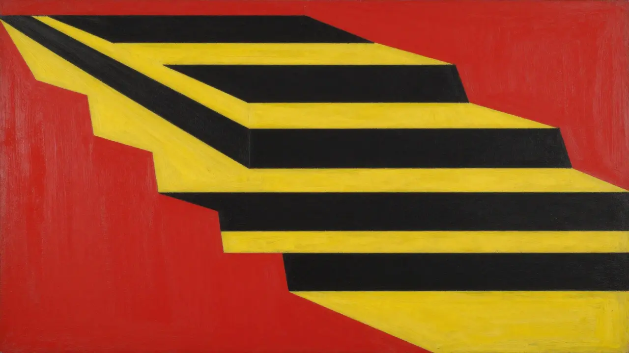 Cubist illustration of linear planes representing ALiBi biases