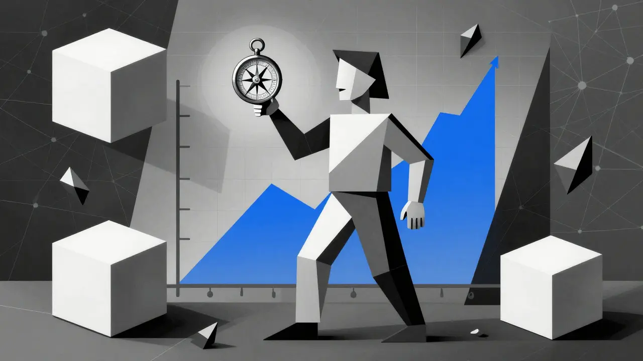 Cubist depiction of adaptive AI training and data quality