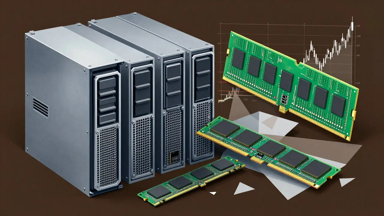 Cubist depiction of GPU hardware and cost efficiency in AI inference