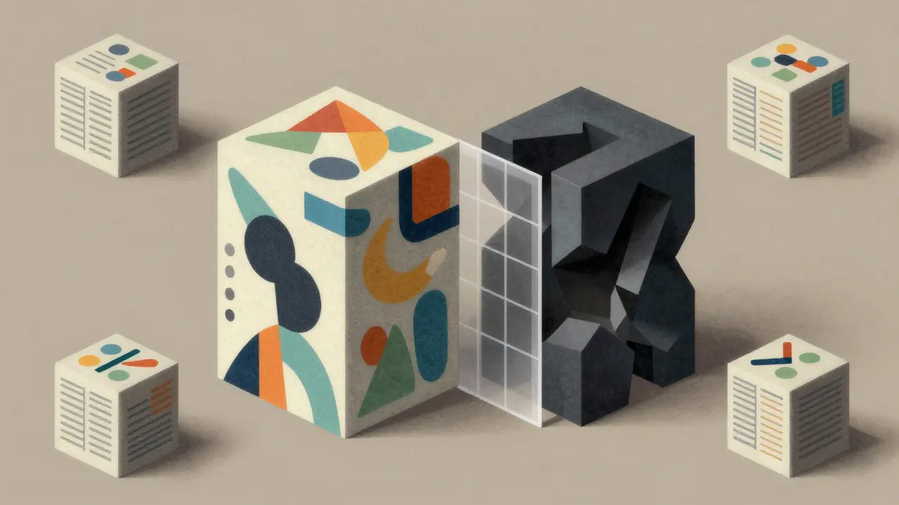 Cubist depiction of synthetic data separated from dangerous real patient info