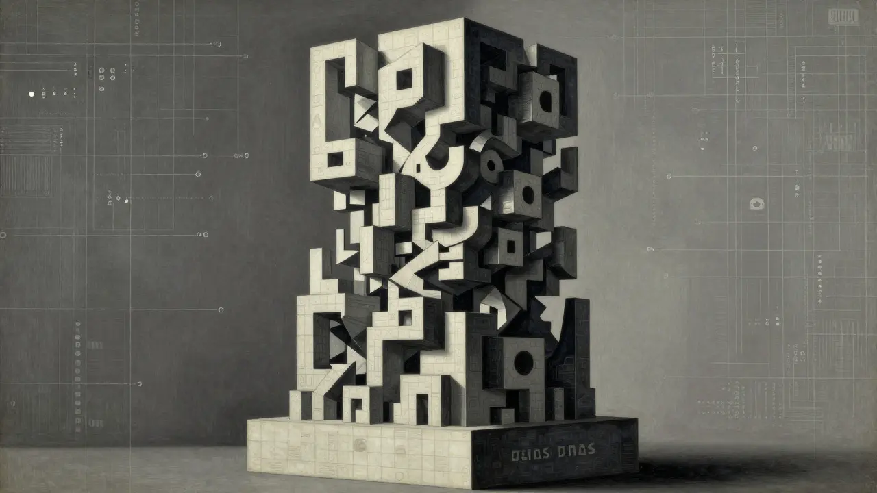 Cubist illustration of bias increasing with AI model size