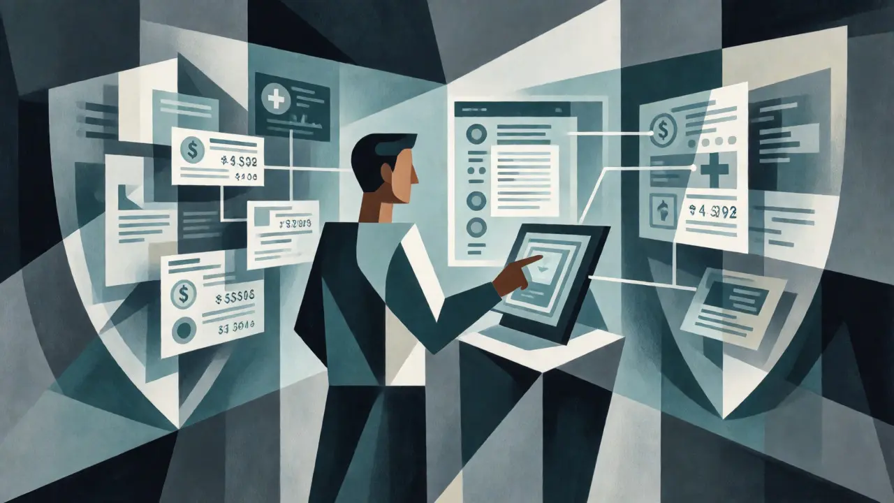 Cubist scene of secure AI validation with human oversight in a protected cloud